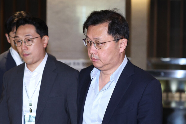 최재원 SK그룹 수석부회장이 지난해 8월 19일 서울 광진구 워커힐호텔에서 열린 SK 이천포럼에 참석하고 있다. / 뉴스1