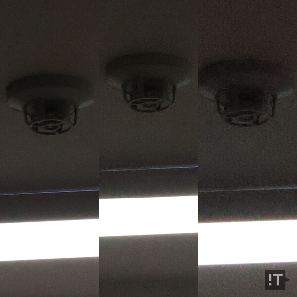 극단적 역광 상황에서의 고감도 상황. ISO 3200(좌), 6400(중), 12800(우) / 권용만 기자