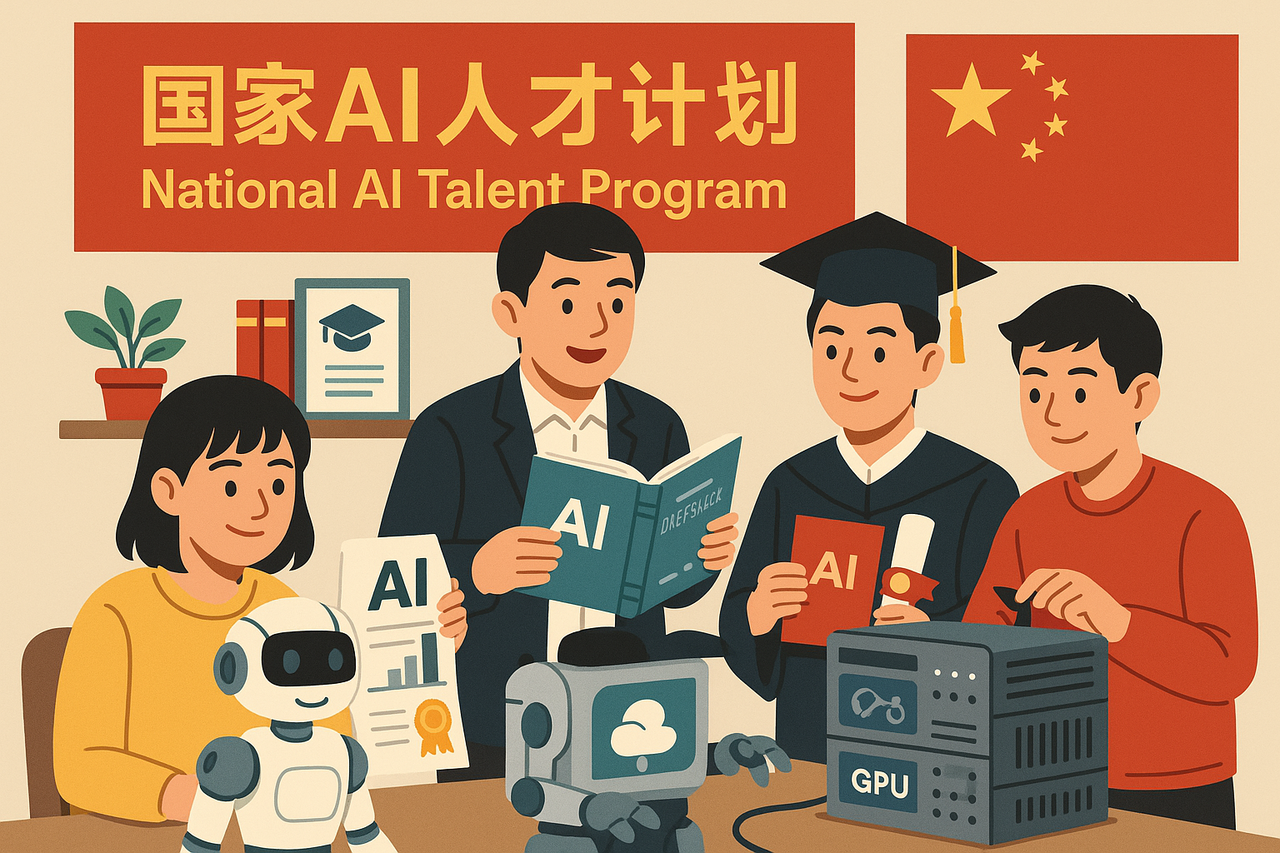 중국은 지난 2018년부터 국가 차원에서 자국 AI 인재 양성에 힘쓰는 중이다. 미중 패권전쟁으로 기술 자립화의 필요성이 대두됨에 따라 인재 양성에 사활을 걸기 시작했다. / DALL·E