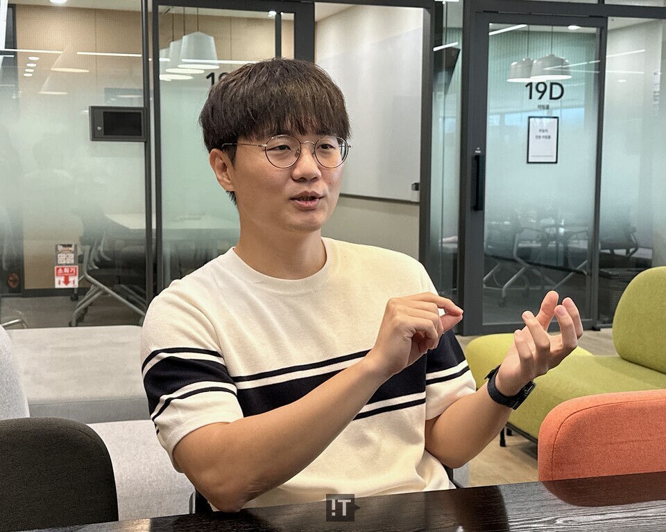 임정환 모티프테크놀로지스 대표가 질의에 답하고 있다. / 김경아 기자