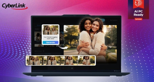 사이버링크 크리에이티브 소프트웨어가 레노버 AI PC 프로그램 인증을 받았다.  / 사이버링크
