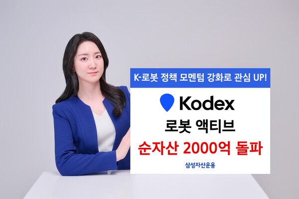 14일 삼성자산운용은 ‘KODEX 로봇액티브 상장지수펀드(ETF)’의 순자산이 2166억원을 기록하며 2000억원을 넘어섰다고 밝혔다. / 삼성자산운용