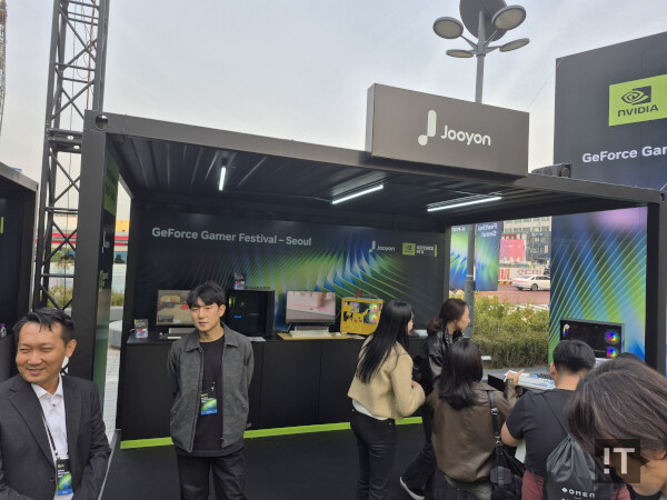 국내 PC 업체로 존재감을 선보인 주연테크 부스 / 권용만 기자