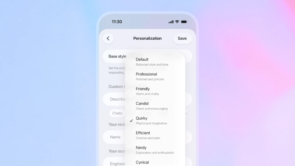 오픈AI가 12일(현지시각) GPT-5를 업그레이드한 GPT-5.1 인스턴트, GPT-5.1 씽킹 모델을 공개했다. / 오픈AI