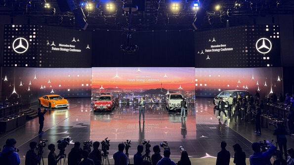 메르세데스-벤츠 코리아는 차세대 전기차 4종을 함께 공개했다. / 허인학 기자