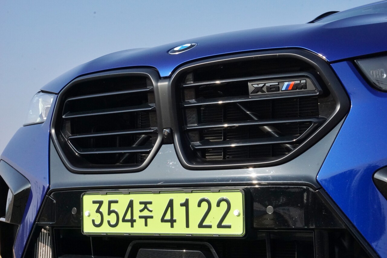 BMW X6 M 컴페티션 키드니 그릴. / 허인학 기자