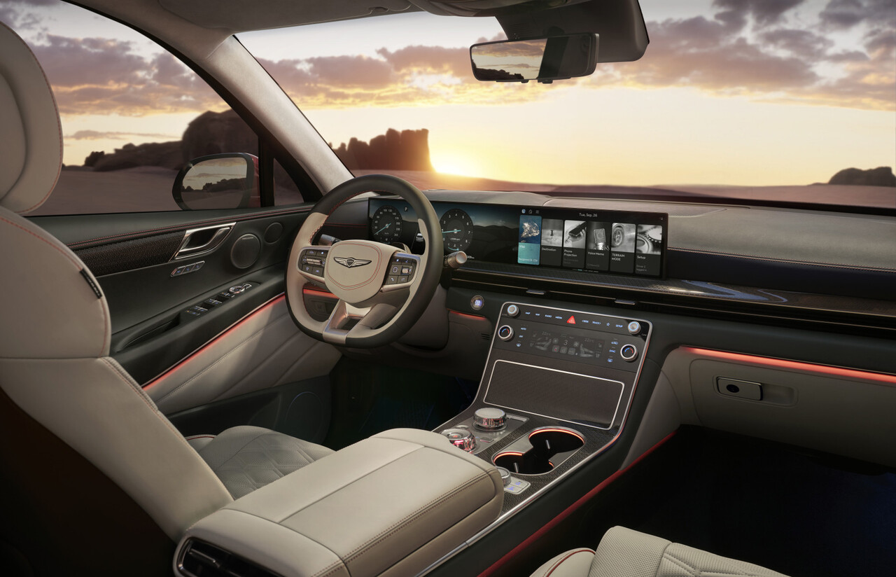 제네시스 GV80 쿠페 실내. / 제네시스