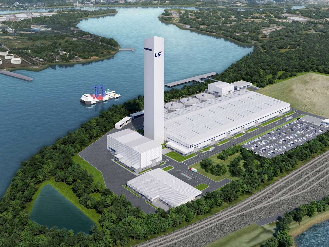 LS전선 미국 자회사 LS그린링크의 미국 버지니아주 해저케이블 공장 조감도. / LS