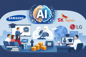 'AI 인재' 양성 시급한 韓... 삼성·LG·SK하이닉스, 투자 속도전 - 뉴스 썸네일 이미지
